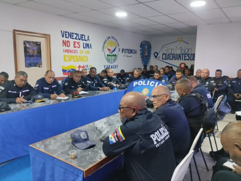 Policía de Yaracuy realiza rotación estratégica de mando en los Centros de Coordinación de los 14 municipios 