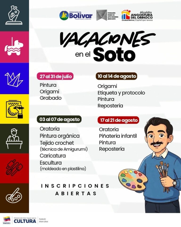 Museo Jesús Soto invita a vacaciones con alegría y calma para los niños
