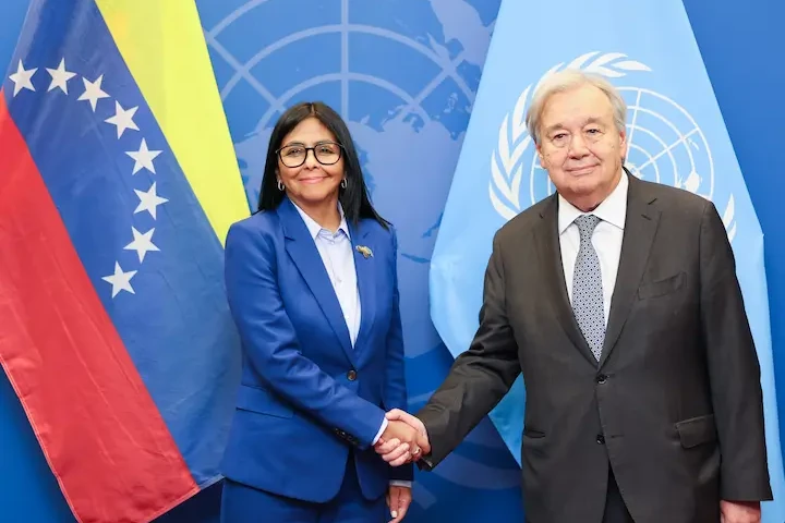 Presidenta Rodríguez aboga por el multilateralismo tras encuentro con António Guterres